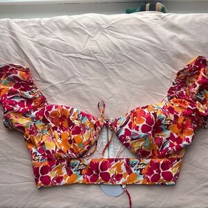 Floral going out crop top